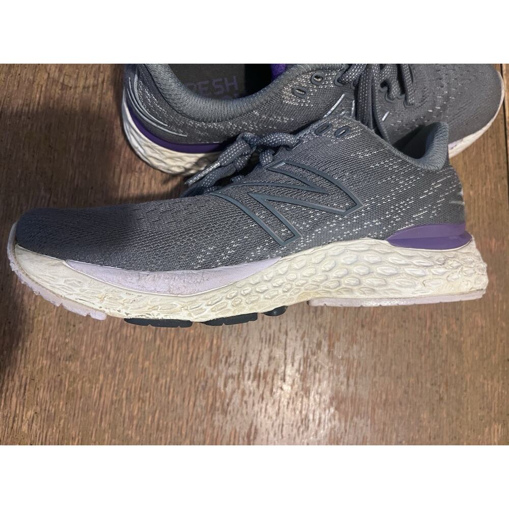 Women’s sz 7 New Balance W880 V14 Running Shoes Used Grey/ Purple - Picture 3 of 10